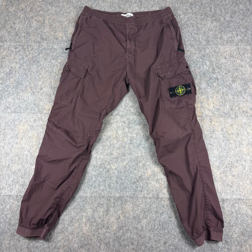 Stone Island Burgundy Cargo Pants
